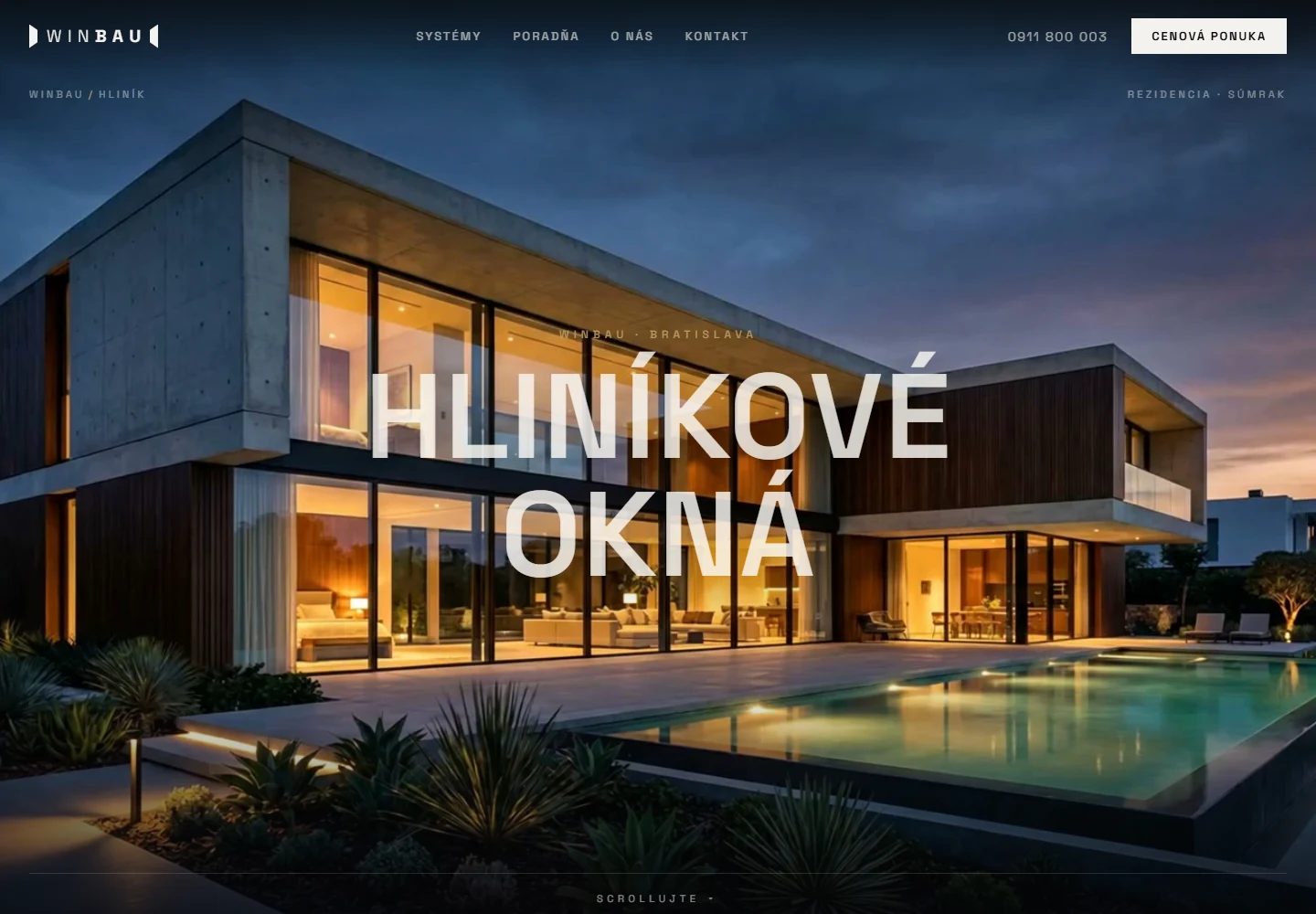 Web Hliníkové okná