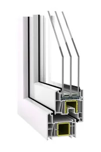 Technický prierez profilu plastového okna Winbau Slim Line 70