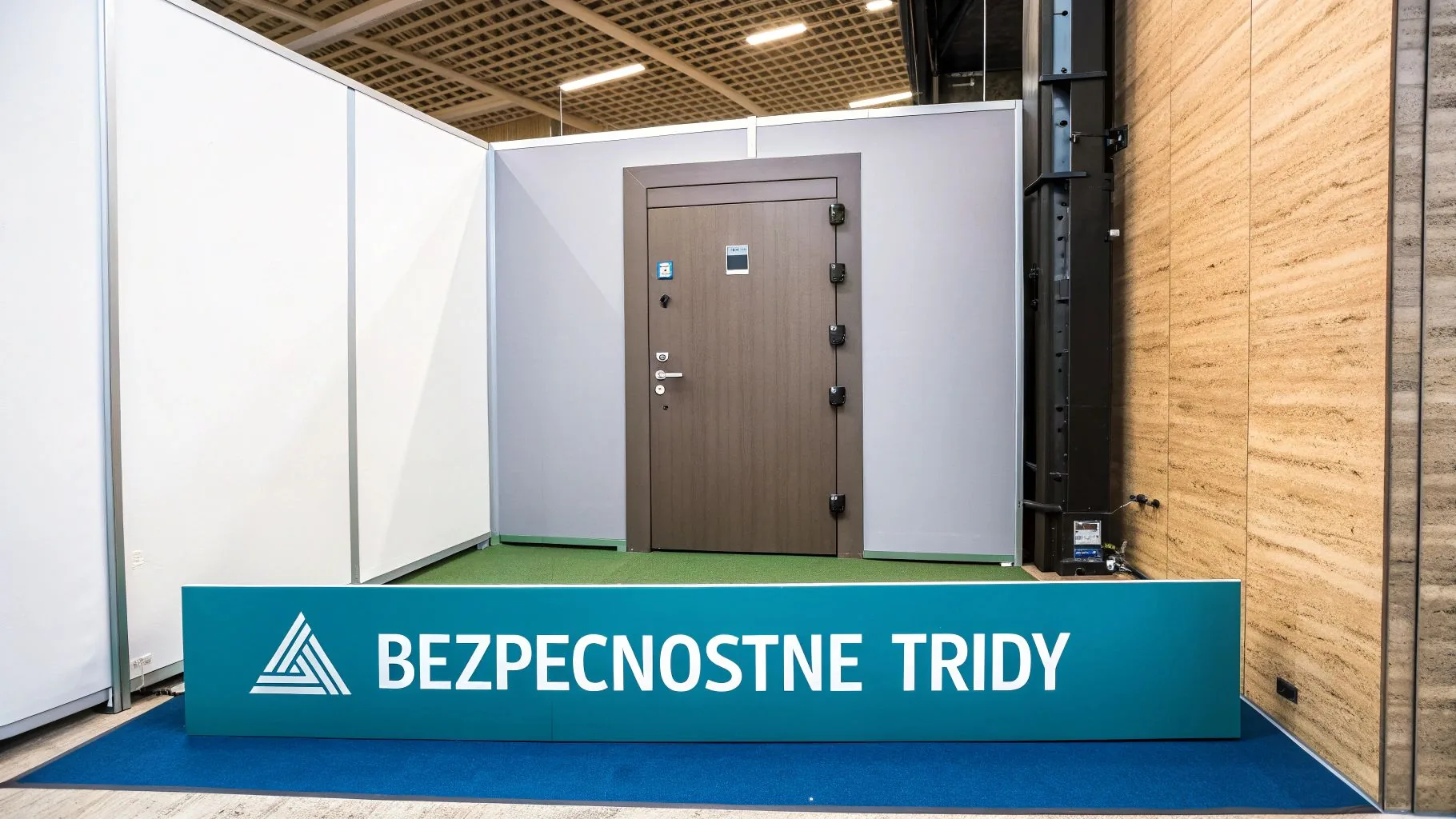 Technický nákres detailu bezpečnostných dverí