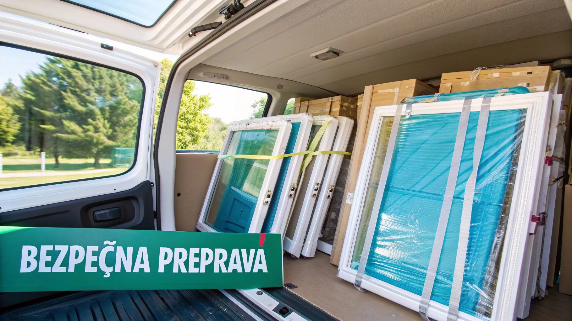Plastové okná pripravené na bezpečnú prepravu